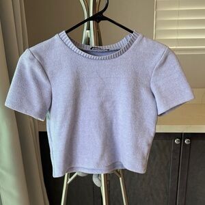 Zara Light Purple Short Sleeve Top